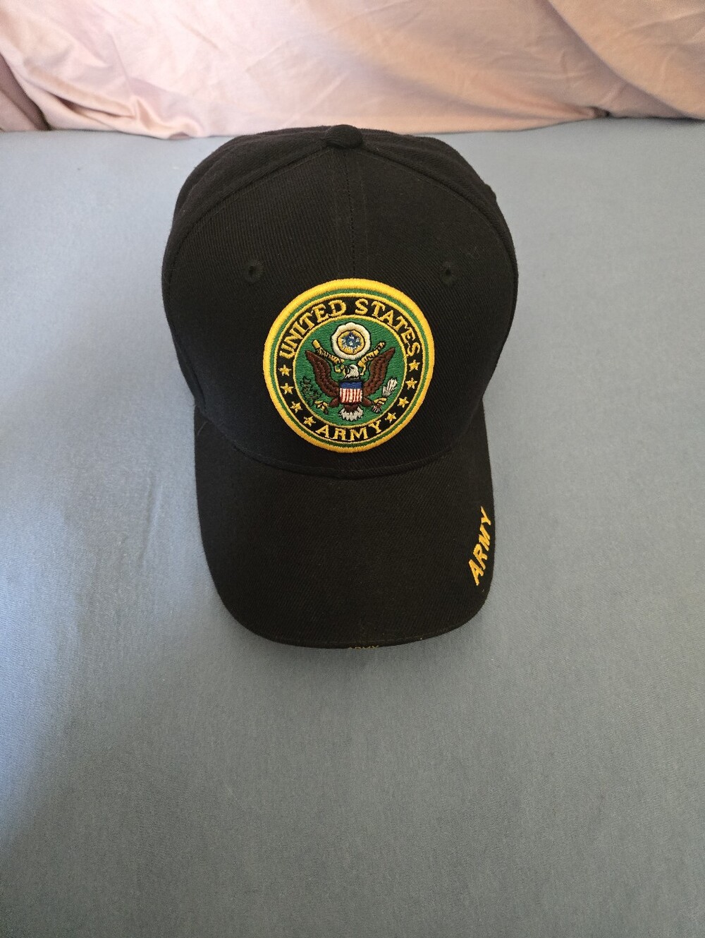 U.S. Army Black Cap with Yellow & Green Emblem